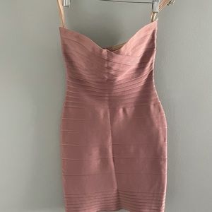 Herve Leger bandage dress pink/mauve
